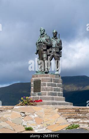 Le Mémorial du Commando est un monument à Lochaber, en Écosse, dédié aux hommes des forces du Commando britannique originelles soulevées pendant la Seconde Guerre mondiale Si Banque D'Images