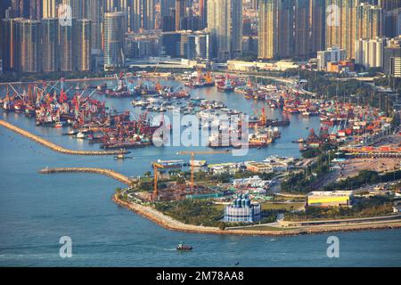 Port de Hong Kong, Chine Banque D'Images