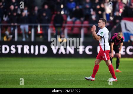 Utrecht - Jens Toornstra du FC Utrecht lors du match entre le FC Utrecht et Feyenoord à Stadion Galgenwaard le 8 janvier 2023 à Utrecht, pays-Bas. (Box to Box Pictures/Yannick Verhoeven) Banque D'Images