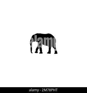 Icône éléphant. Style simple nature voyage grande vente affiche symbole d'arrière-plan. Élément de conception du logo de la marque Elephant. Impression de t-shirts à motif éléphant. Vecteur pour Illustration de Vecteur