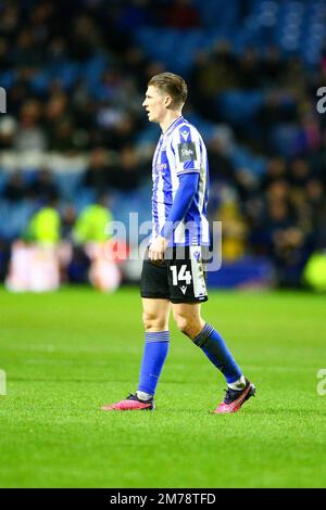 Hillsborough Stadium, Sheffield, Angleterre - 7th janvier 2023 George Byers (14) de Sheffield mercredi - pendant le match Sheffield mercredi contre Newcastle United, Emirates FA Cup, 2022/23, Hillsborough Stadium, Sheffield, Angleterre - 7th janvier 2023 crédit: Arthur Haigh/WhiteRosePhotos/Alay Live News Banque D'Images