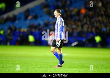 Hillsborough Stadium, Sheffield, Angleterre - 7th janvier 2023 George Byers (14) de Sheffield mercredi - pendant le match Sheffield mercredi contre Newcastle United, Emirates FA Cup, 2022/23, Hillsborough Stadium, Sheffield, Angleterre - 7th janvier 2023 crédit: Arthur Haigh/WhiteRosePhotos/Alay Live News Banque D'Images