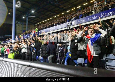 Hillsborough Stadium, Sheffield, Angleterre - 7th janvier 2023 Newcastle fans - pendant le match Sheffield Wednesday v Newcastle United, Emirates FA Cup, 2022/23, Hillsborough Stadium, Sheffield, Angleterre - 7th janvier 2023 crédit: Arthur Haigh/WhiteRosePhotos/Alay Live News Banque D'Images