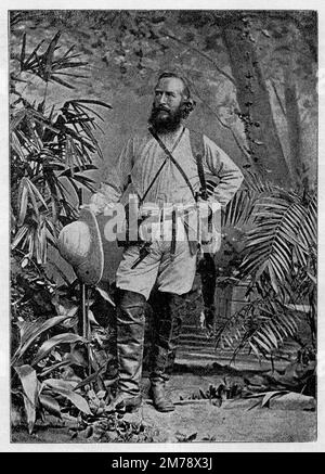 Ernst Haeckel (1834-1919), médecin allemand, zoologiste et philosophe naturel, dans les vêtements de son voyage à Ceylan en 1881. Après une photo de Friedrich Haack à Jena. , Haack, Friedrich (1834-1919) [Fotograf] (livre d'histoire de l'évolution, 1894), Ernst Haeckel (1834-1919), deutscher Mediziner, Zoologe und Naturaphthoph, In der Kleidung seiner Reise nach Ceylon 1881. Nach einer Photographie von Friedrich Haack à Jena Banque D'Images