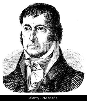 Georg Wilhelm Friedrich Hegel (1770-1831), , (livre d'images, 1881), Georg Wilhelm Friedrich Hegel (1770-1831), deutscher Philosoph, Georg Wilhelm Friedrich Hegel (1770-1831), philosophe et théologien allemand Banque D'Images
