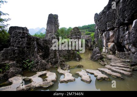 Guizhou,Huang guo shu Waterfall,Huangguoshu,Huang guo shu,eau,七星桥风景区, Banque D'Images