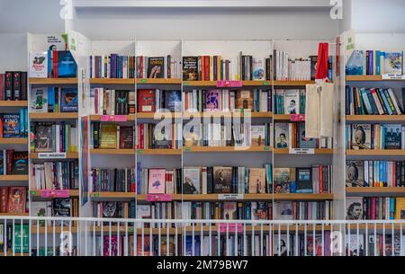 Une photo de l'intérieur de la librairie Carturesti Carusel. Banque D'Images