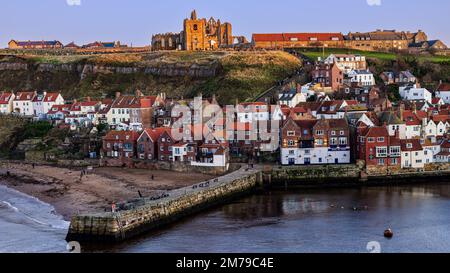 La station balnéaire de Whitby Banque D'Images