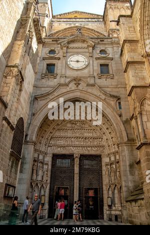 Porte de l'horloge, Cathédrale de Tolède Banque D'Images