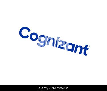 Logo cognizant, pivoté, fond blanc B Banque D'Images