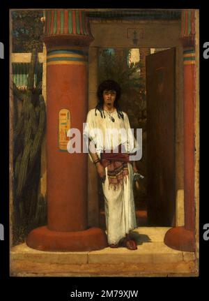 Un égyptien dans une porte. Sir Lawrence Alma-Tadema. 1865. Banque D'Images