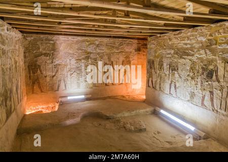 BAWITI, ÉGYPTE - 5 FÉVRIER 2019 : Temple d'Ain El Muftella dans l'oasis de Bahariya, Égypte Banque D'Images