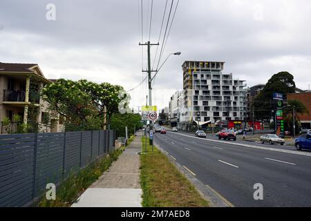 Kogarah, Nouvelle-Galles du Sud - Australie - 19-12-2019: Princes Highway à Kogarah, une banlieue sud de Sydney. Banque D'Images