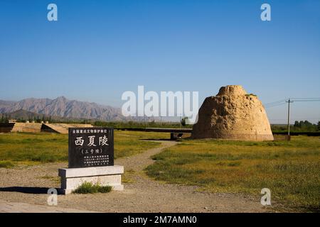 Tombes impériales de Ningxia Western Xia Banque D'Images