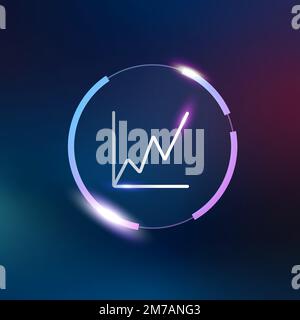 Symbole de graphique d'analyse d'entreprise vectoriel en pleine croissance Illustration de Vecteur