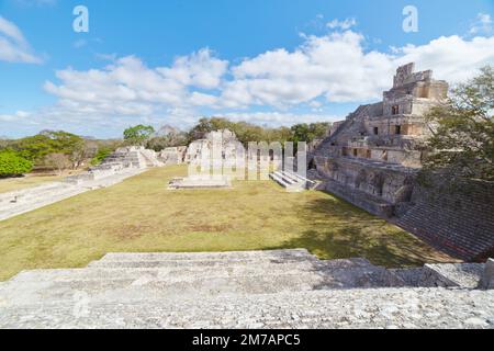 Edzna's Building of the Five Stories, of the MOST unique Mayan Pyramids Banque D'Images