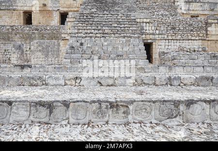 Edzna's Building of the Five Stories, of the MOST unique Mayan Pyramids Banque D'Images