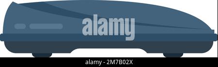 Icône de caisse de voiture vecteur plat. Galerie de toit. Porteuse auto isolée Illustration de Vecteur