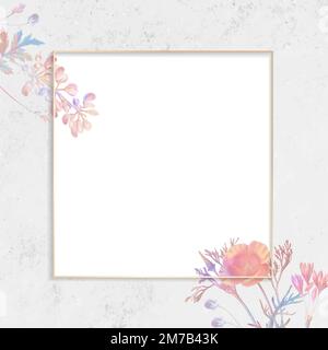 Cadre carré floral vierge Illustration de Vecteur