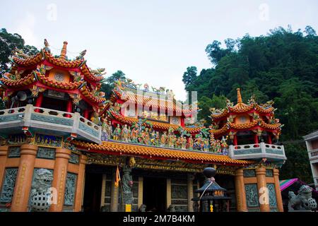 Taïwan, Temple du Dragon caché, Banque D'Images