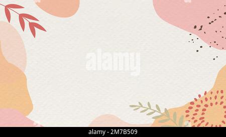 Vecteur de fond rose et beige abstrait à motifs botaniques Illustration de Vecteur