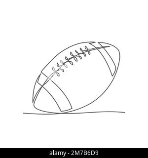Football américain un dessin de ligne Illustration de Vecteur