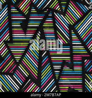 motif géométrique sans couture néon Illustration de Vecteur