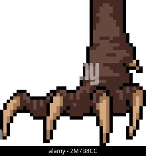 pixel art de la griffe de jambe de monstre Illustration de Vecteur