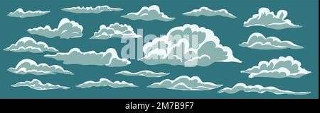 Ensemble de nuages vectoriels. Illustration vectorielle Illustration de Vecteur