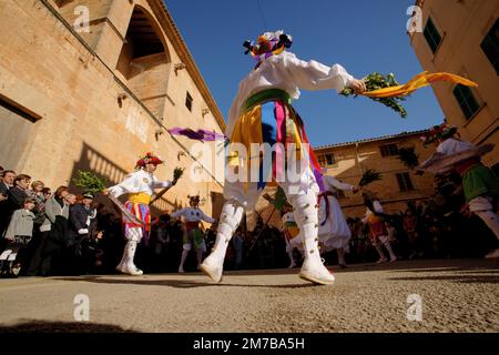 Danse es Cossiers. Algaida.es Pla.Mallorca.Iles Baléares. Espagne. Banque D'Images