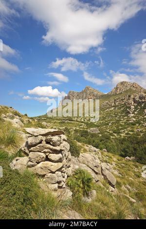 Chantiers navals de la période Talayotica, ville pré-romaine de Bocchoris. Vallée de Boquer. Pollensa.Mallorca.Iles Baléares. Espagne. Banque D'Images