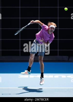 Melbourne, Australie. 09th janvier 2023. Melbourne Park 9 janvier 2023. ALEXANDER ZVEREV (GER) pendant la pratique à l'Open d'Australie de 2023. Credit: Corleve/Alamy Live News Credit: Corleve/Alamy Live News Banque D'Images