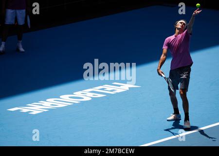 Melbourne, Australie. 09th janvier 2023. Melbourne Park 9 janvier 2023. ALEXANDER ZVEREV (GER) pendant la pratique à l'Open d'Australie de 2023. Credit: Corleve/Alamy Live News Credit: Corleve/Alamy Live News Banque D'Images