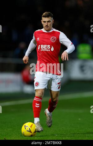 Carl Johnston de Fleetwood Town à l'occasion du troisième tour de la coupe Emirates FA au stade Highbury, Fleetwood. Date de la photo: Samedi 7 janvier 2023. Banque D'Images