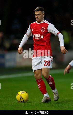 Carl Johnston de Fleetwood Town à l'occasion du troisième tour de la coupe Emirates FA au stade Highbury, Fleetwood. Date de la photo: Samedi 7 janvier 2023. Banque D'Images