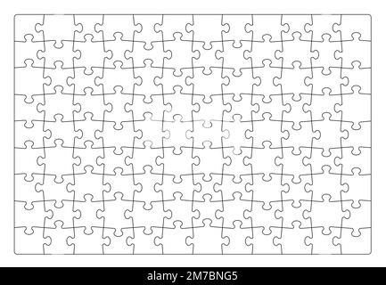 Grille de puzzle. Jeu de puzzle vierge motif vectoriel ou parties d'image correspondant quiz ou énigme simple texture. Concept de résolution de défi, connexion de fragment Illustration de Vecteur