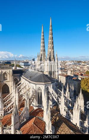 Ancienne cathédrale Saint-André dans le centre-ville de Bordeaux. Aquitaine, France Banque D'Images