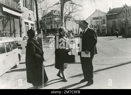 Homme politique français et président Charles Pompidou, France 1970 Banque D'Images