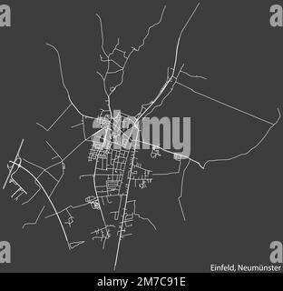 Carte des rues du QUARTIER EINFELD, NEUMÜNSTER Illustration de Vecteur