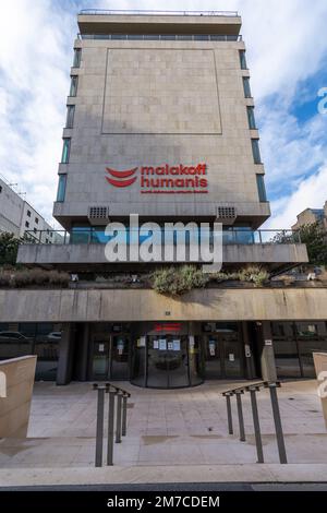 Vue extérieure du bâtiment du siège de Malakoff Humanis, un groupe mutualiste français de protection sociale à but non lucratif Banque D'Images