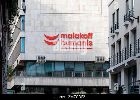 Vue extérieure du bâtiment du siège de Malakoff Humanis, un groupe mutualiste français de protection sociale à but non lucratif Banque D'Images