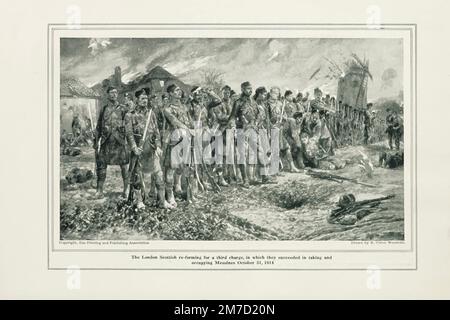 Rassemblement de la Londres Scottish 31 octobre 1914 dans le livre The Story of the Great War; The Complete history of events to date DIPLOMATIQUES AND STATE PAPERS by Reynolds, Francis Joseph, 1867-1937; Churchill, Allen Leon; Miller, Francis Trevelyan, 1877-1959; Wood, Leonard, 1860-1927; Knight, Austin Melvin, 1854-1927; Palmer, Frederick, 1873-1958; Simonds, Frank Herbert, 1878-; Ruhl, Arthur Brown, 1876- Volume III publié en 1916 Banque D'Images