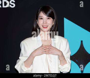 Séoul, Corée du Sud. 8th janvier 2023. L'actrice sud-coréenne Park Eun-bin est arrivée sur 8 janvier 2022 du tapis rouge lors des Prix visionnaires 2023 au studio CJ ENM de Séoul, en Corée du Sud. (Photo par: Lee Young-ho/Sipa USA) crédit: SIPA USA/Alay Live News Banque D'Images