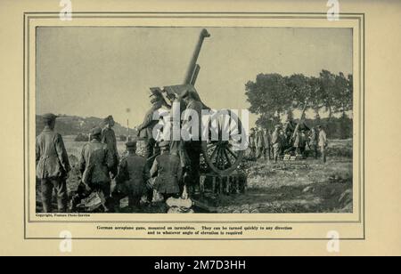 Canons d'avion sur plateau tournant du livre The Story of the Great War; The complete history of events to ce jour, DOCUMENTS DIPLOMATIQUES ET D'ÉTAT de Reynolds, Francis Joseph, 1867-1937; Churchill, Allen Leon; Miller, Francis Trevelyan, 1877-1959; Wood, Leonard, 1860-1927; Knight, Austin Melvin, 1854-1927; Palmer, Frederick, 1873-1958; Simonds, Frank Herbert, 1878-; Ruhl, Arthur Brown, 1876- Volume IV publié en 1916 Banque D'Images