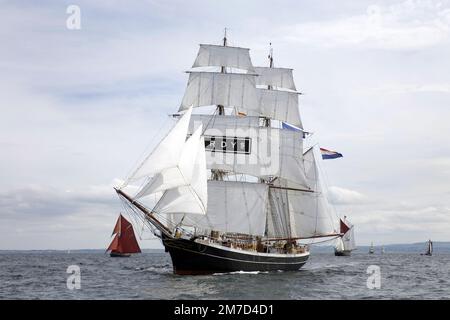 Dutch brig Morgenster, début de la course de Port Rush, 2008 Banque D'Images