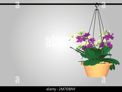 printemps fleurs colorées en pots vecteur Illustration de Vecteur
