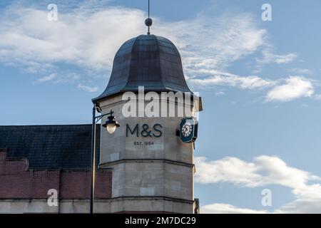 Vue sur le magasin Marks and Spencer de Haymarket dans la ville de Newcastle upon Tyne, au Royaume-Uni Banque D'Images