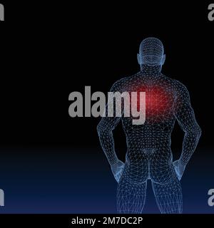 Illustration vectorielle abstraite du corps humain sur fond blanc. Illustration de Vecteur