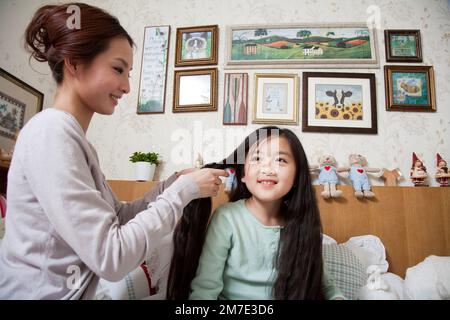 La vie familiale dans la Chine actuelle Banque D'Images