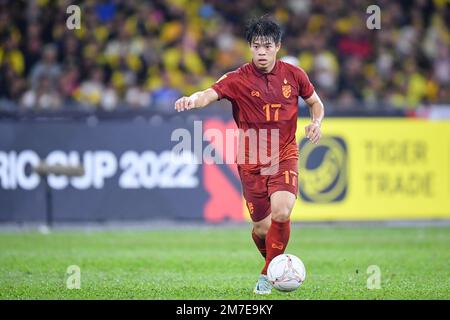 Kuala Lumpur, Malaisie. 07th janvier 2023. Ekanit Panya de Thaïlande vu en action pendant le match de la coupe Mitsubishi Electric AFF 2022 entre la Malaisie et la Thaïlande au stade national de Bukit Jalil. Note finale; Malaisie 1:0 Thaïlande. Crédit : SOPA Images Limited/Alamy Live News Banque D'Images